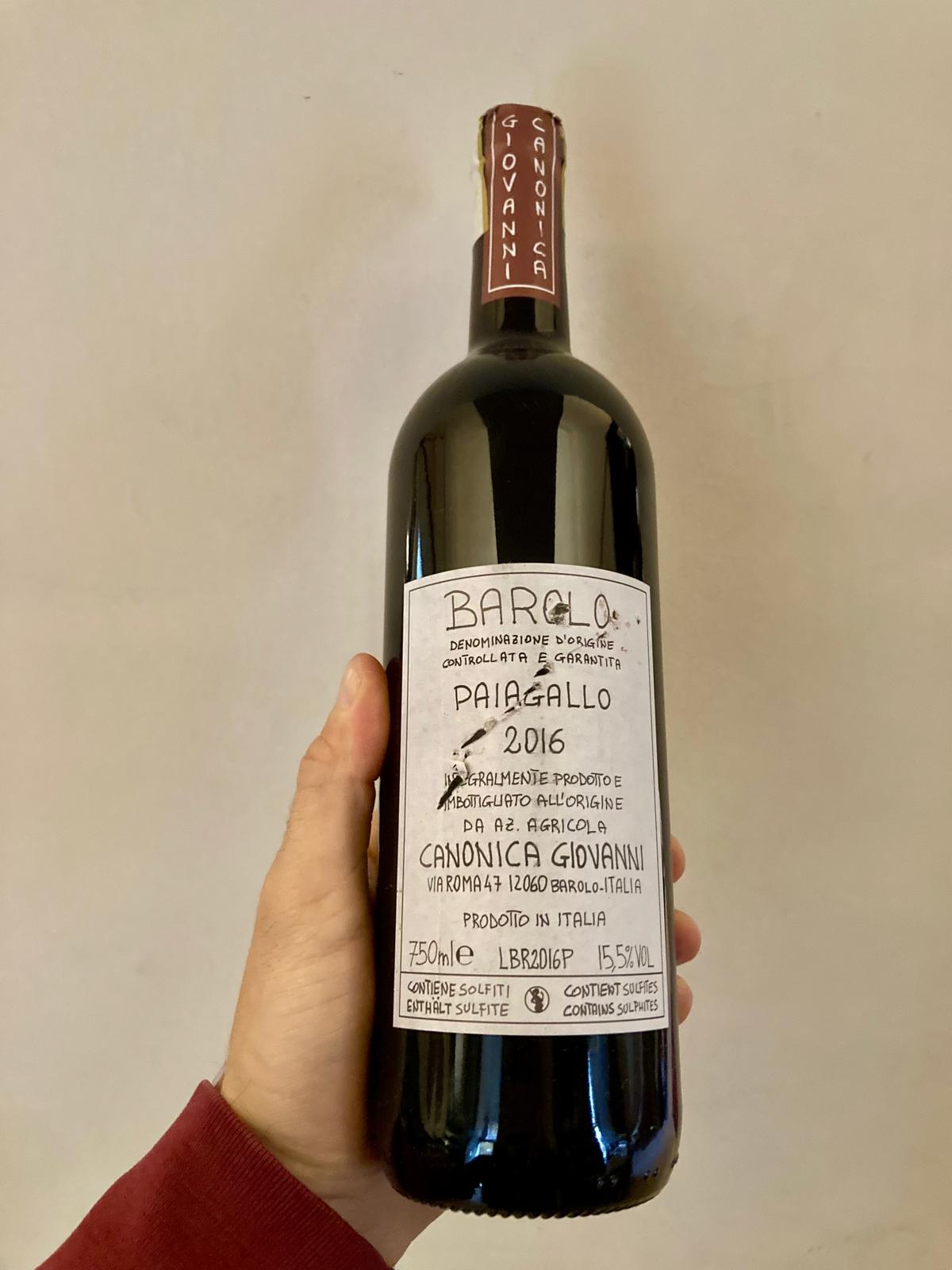 Barolo paiagallo 2016 giovanni canonica - vendita online Vini rossi